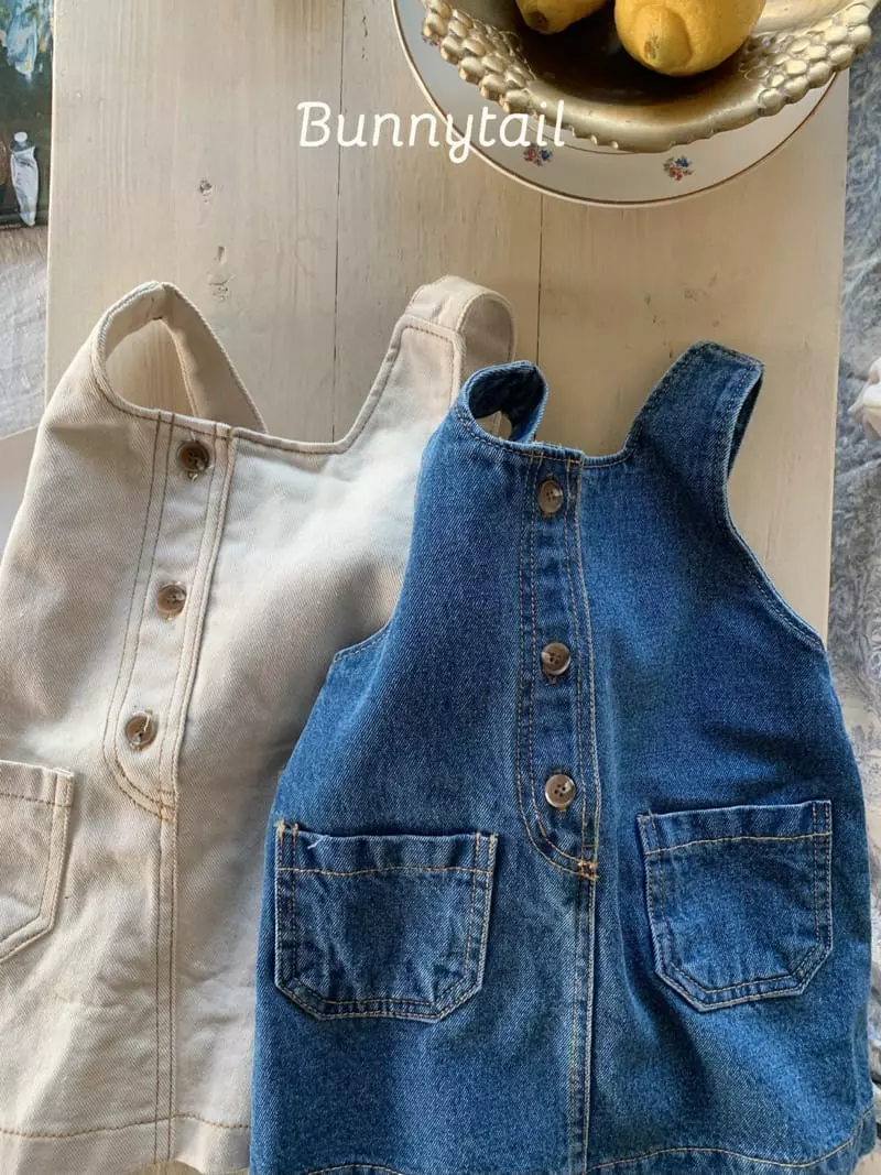 Bunnytail - Korean Children Fashion - #magicofchildhood - Cozy Denim One-piece - 4