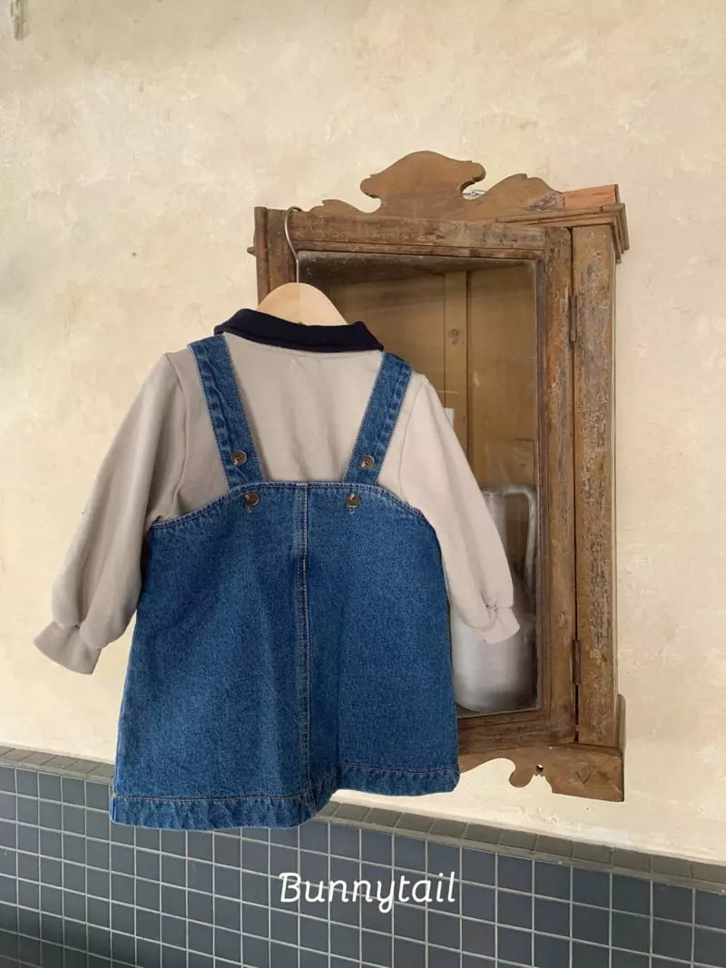 Bunnytail - Korean Children Fashion - #prettylittlegirls - Cozy Denim One-piece - 5