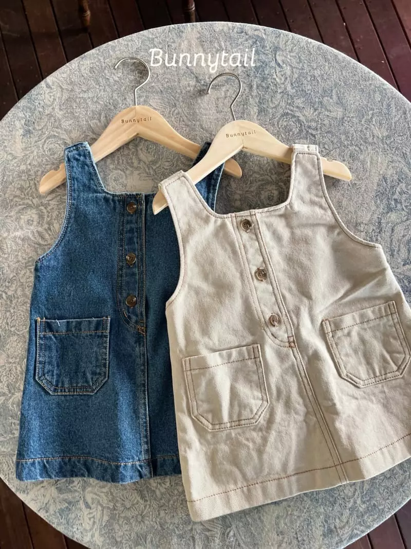 Bunnytail - Korean Children Fashion - #stylishchildhood - Cozy Denim One-piece - 8