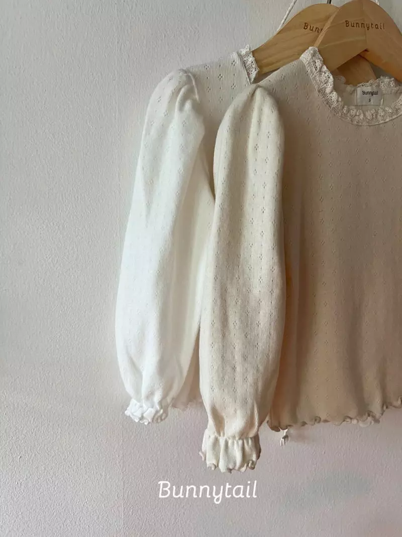 Bunnytail - Korean Children Fashion - #toddlerclothing - Eyelet Puff Tee - 4
