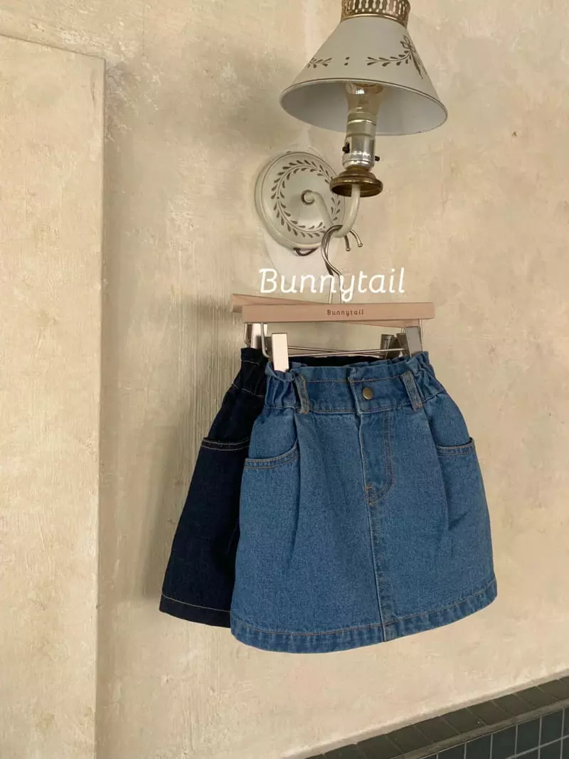 Bunnytail - Korean Children Fashion - #stylishchildhood - Frill Denim Skirt - 10
