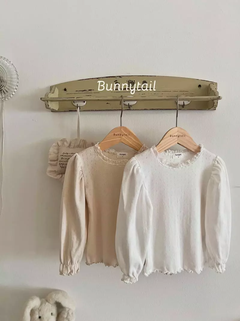 Bunnytail - Korean Children Fashion - #todddlerfashion - Eyelet Puff Tee - 2