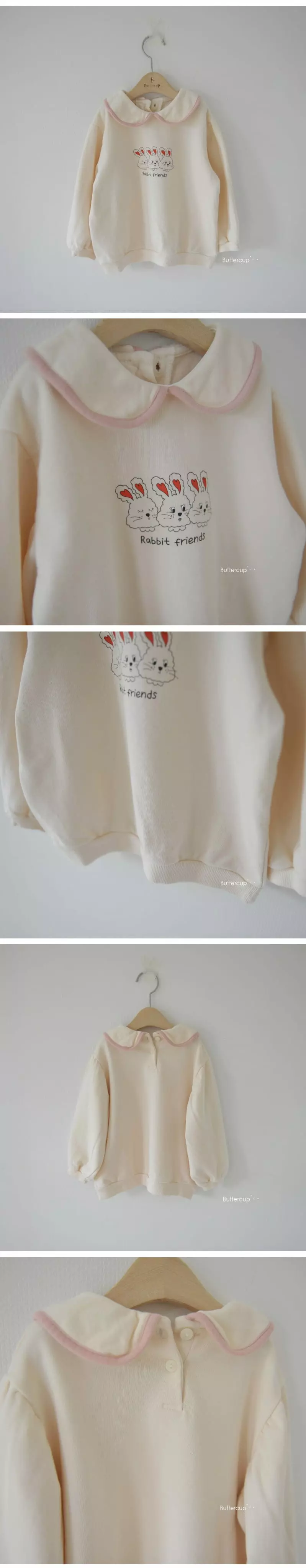 Buttercup - Korean Children Fashion - #kidsshorts - Rabbit Friends Falt Tee - 4
