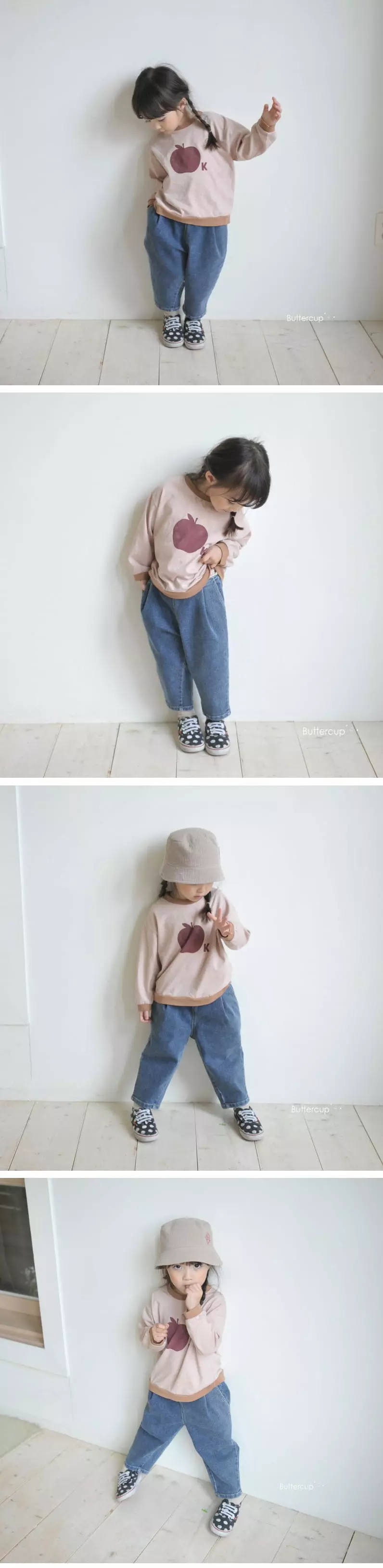 Buttercup - Korean Children Fashion - #todddlerfashion - Apple Color Stripes Tee - 2