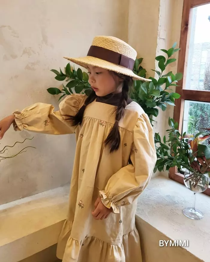 Bymimi - Korean Children Fashion - #childrensboutique - Batic Embroidery One-piece - 7