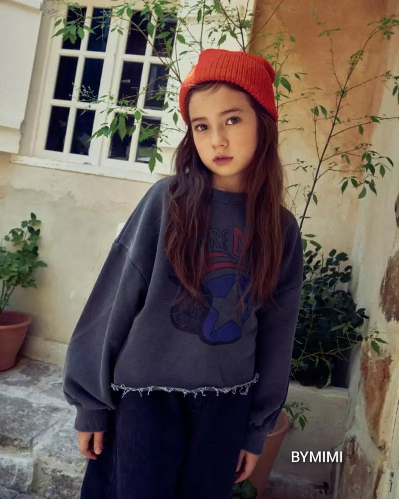 Bymimi - Korean Children Fashion - #kidsshorts - Pigment Sweatshirt - 12