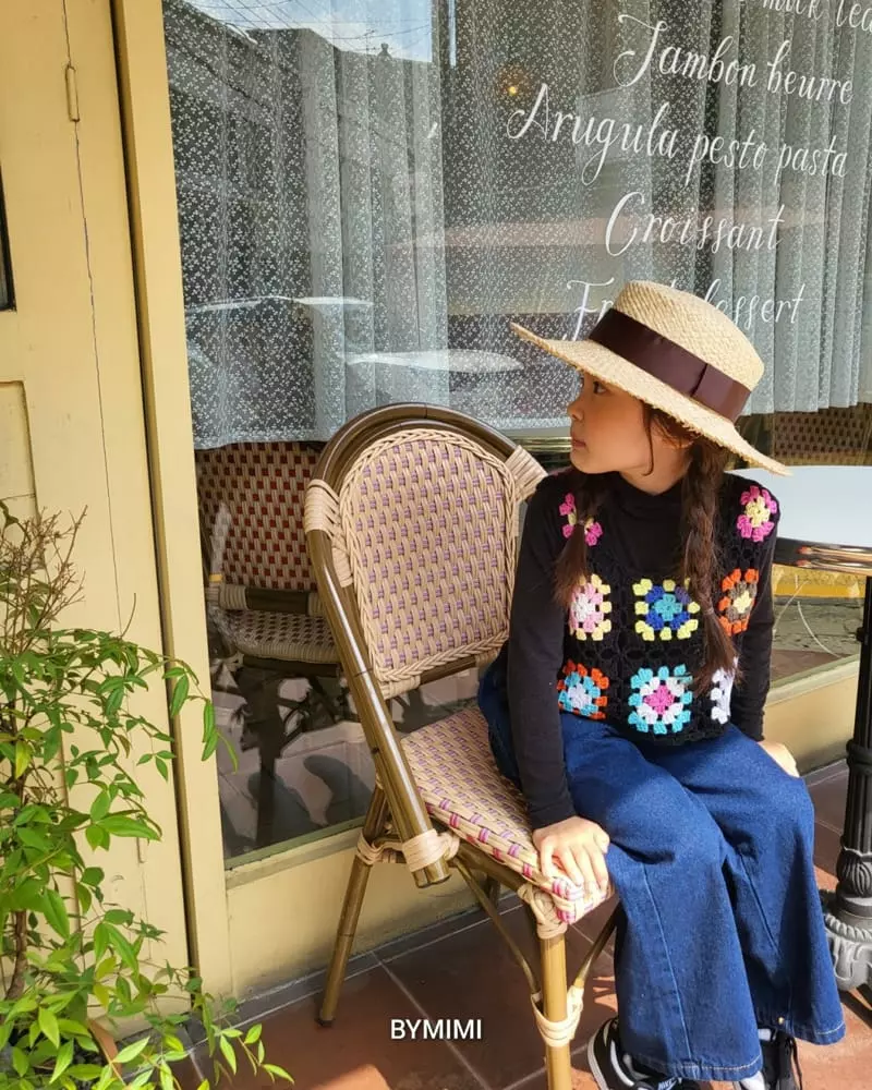 Bymimi - Korean Children Fashion - #littlefashionista - Crop Knit Vest - 2