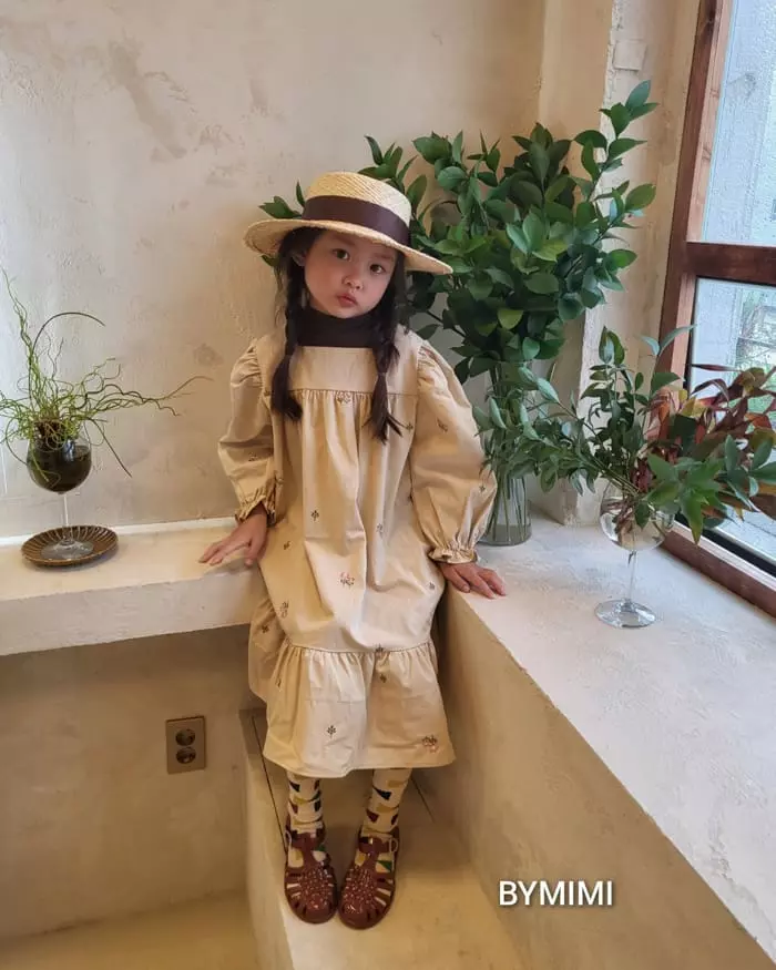 Bymimi - Korean Children Fashion - #todddlerfashion - Batic Embroidery One-piece - 3