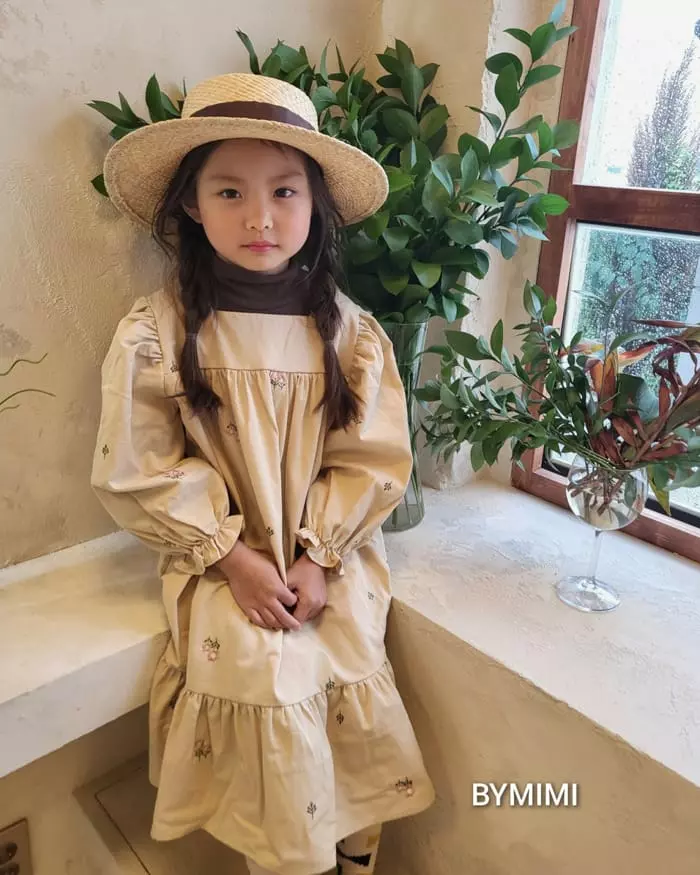 Bymimi - Korean Children Fashion - #todddlerfashion - Batic Embroidery One-piece - 4