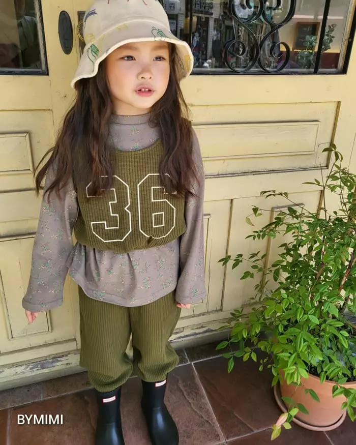 Bymimi - Korean Children Fashion - #toddlerclothing - Waffle Vest - 3