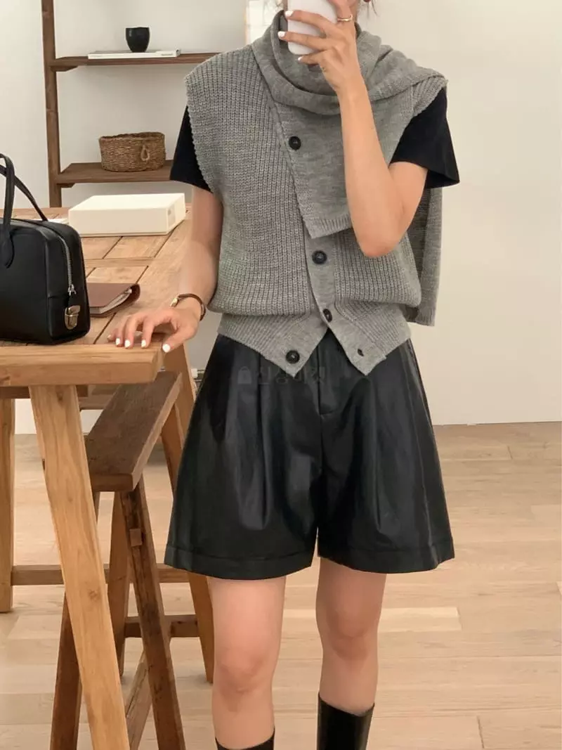 Chapter - Korean Women Fashion - #momslook - Muffler Knit Set - 5