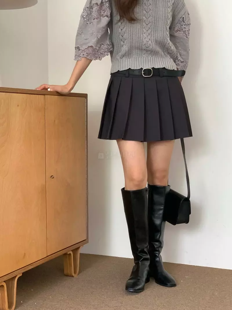 Chapter - Korean Women Fashion - #momslook - Wave Lace Knit Tee - 8