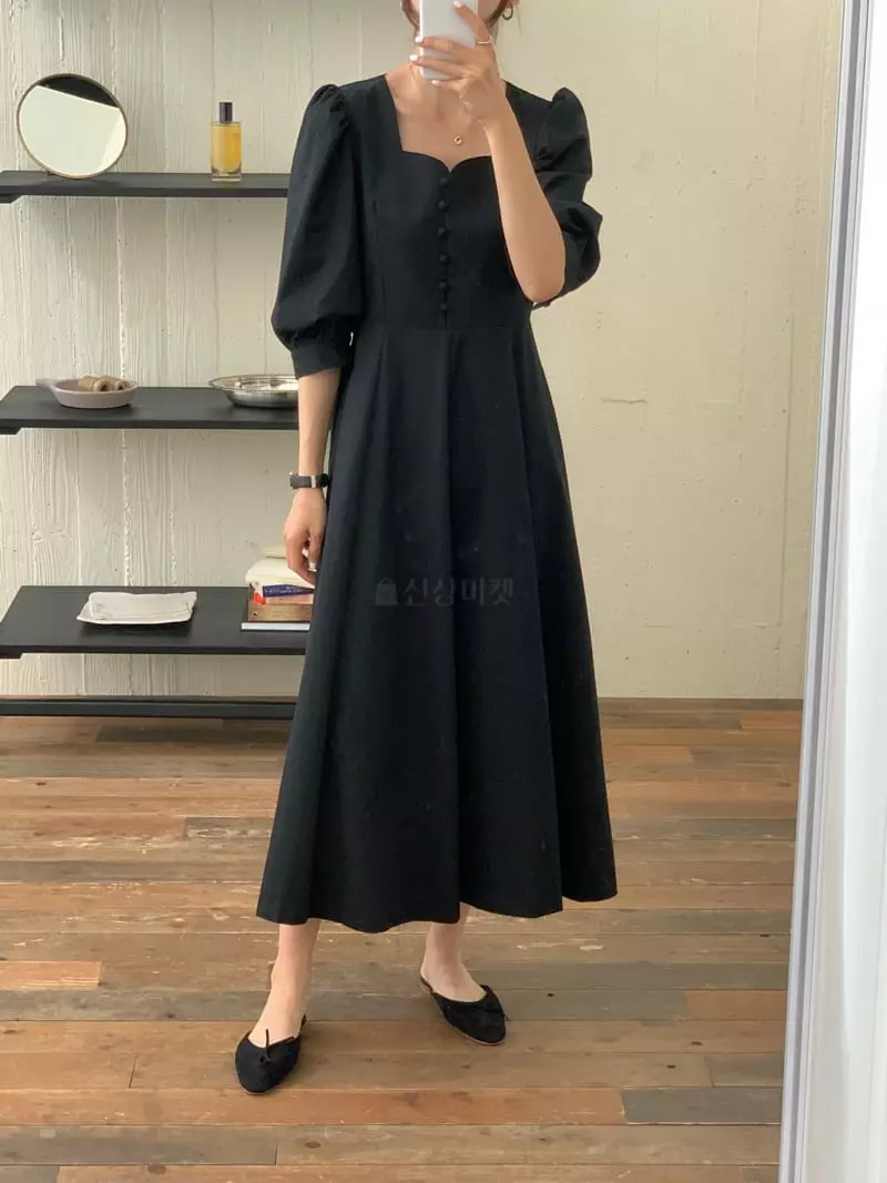 Chapter - Korean Women Fashion - #momslook - Loe Cotton One-piece - 3