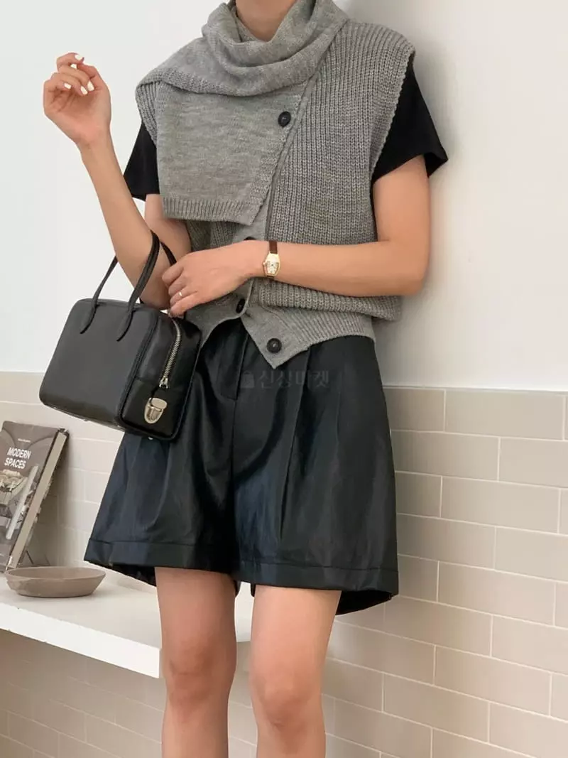 Chapter - Korean Women Fashion - #shopsmall - Muffler Knit Set - 2