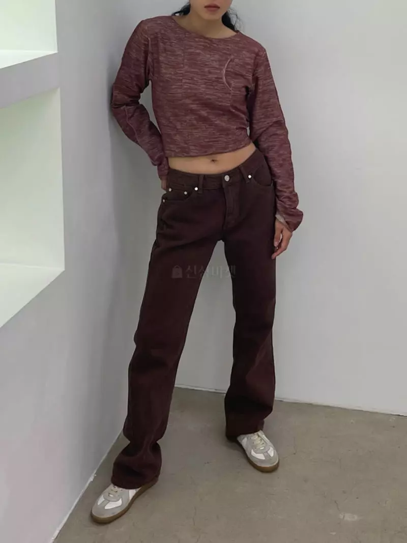 Charlotte - Korean Women Fashion - #womensfashion - 933 Brown Jeans - 4