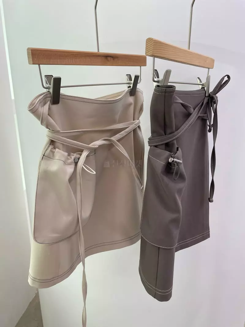 Charlotte - Korean Women Fashion - #thelittlethings - Stitch Wrap Skirt - 4