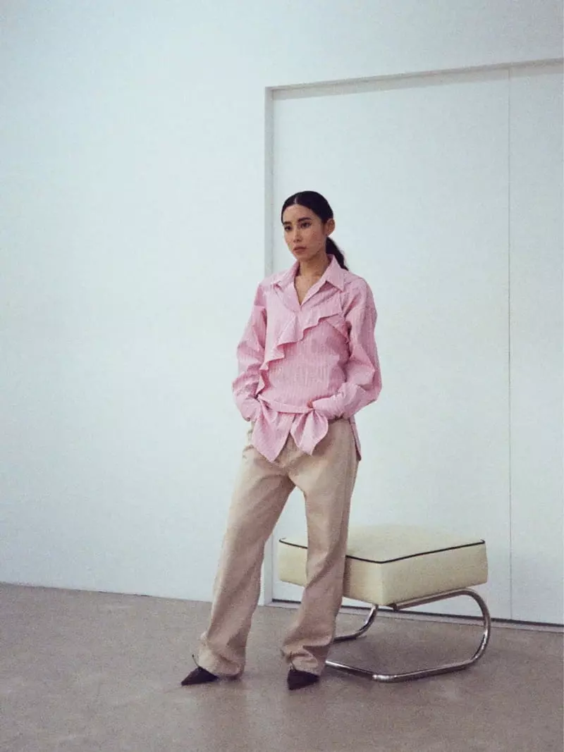 Charlotte - Korean Women Fashion - #momslook - Public Strieps Shirt - 8