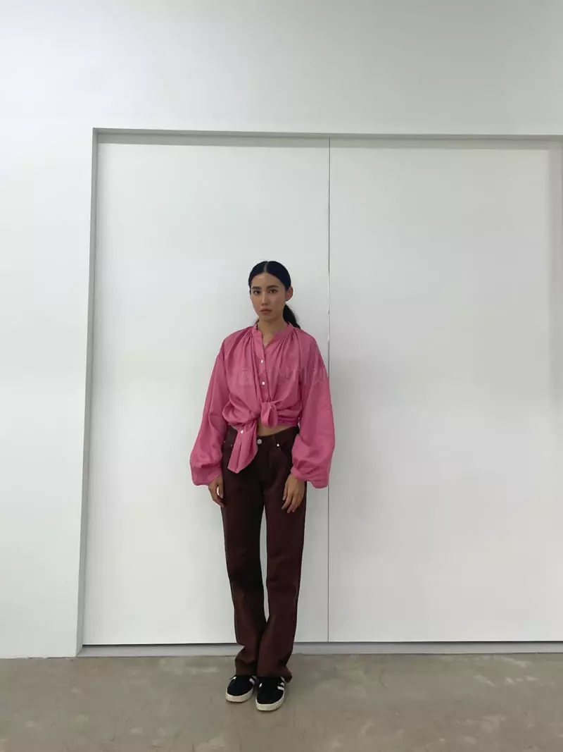 Charlotte - Korean Women Fashion - #pursuepretty - V Neck Shirring Blouse - 3