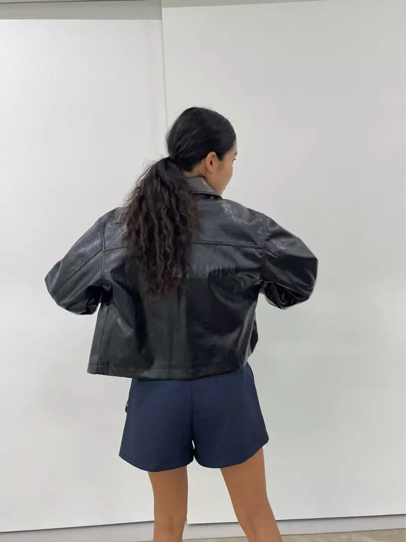 Charlotte - Korean Women Fashion - #vintageinspired - Color Leather Jacket - 2