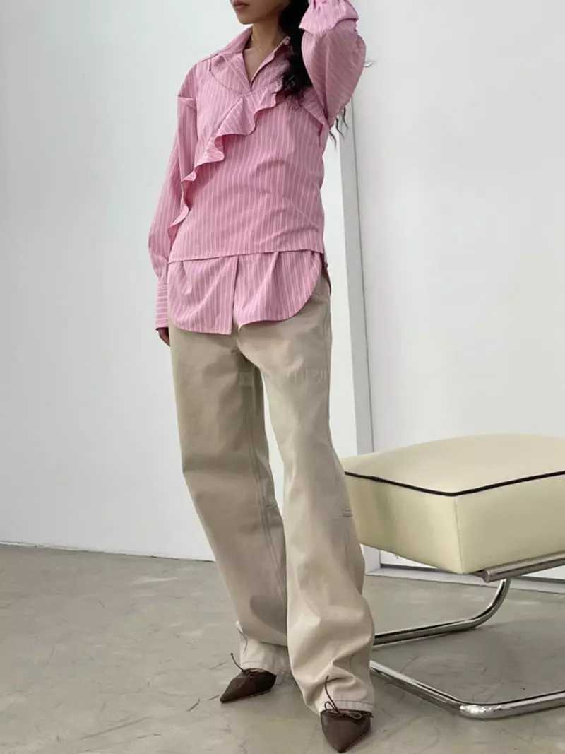 Charlotte - Korean Women Fashion - #womensfashion - Public Strieps Shirt - 7