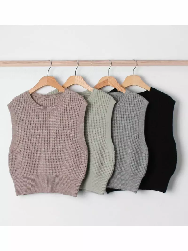 Chemi - Korean Women Fashion - #momslook - May Vest Knit - 5