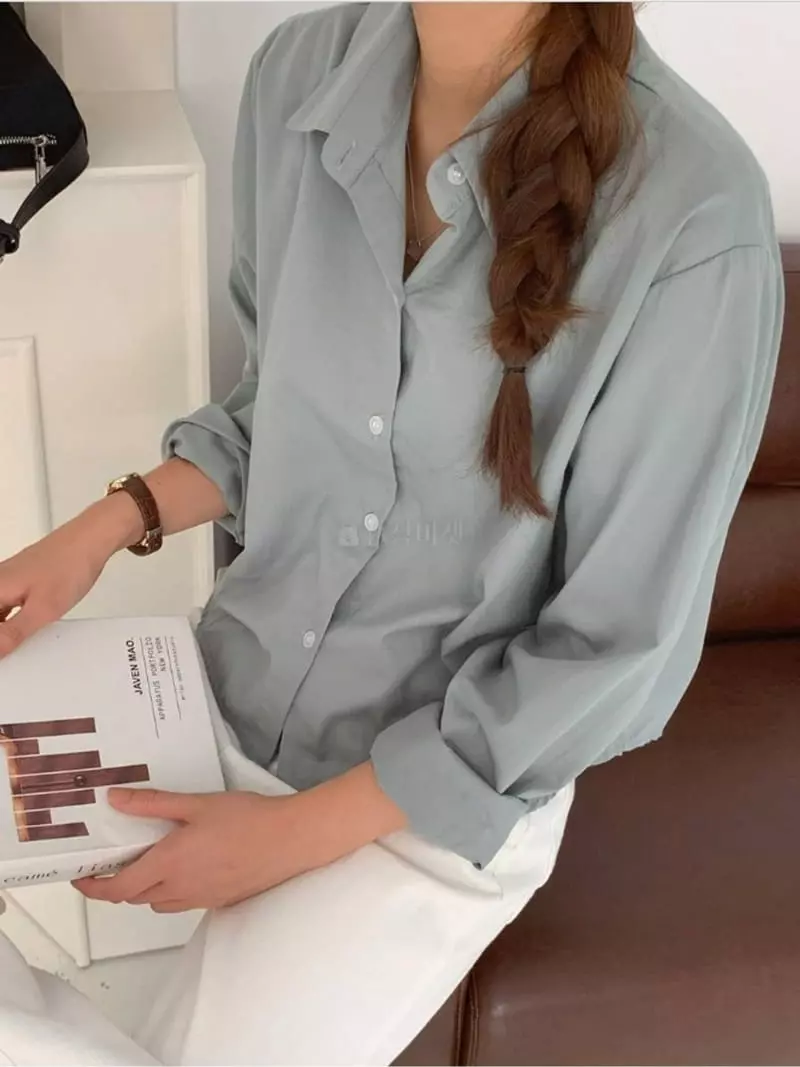 Chemi - Korean Women Fashion - #momslook - Hana Crop Shirt