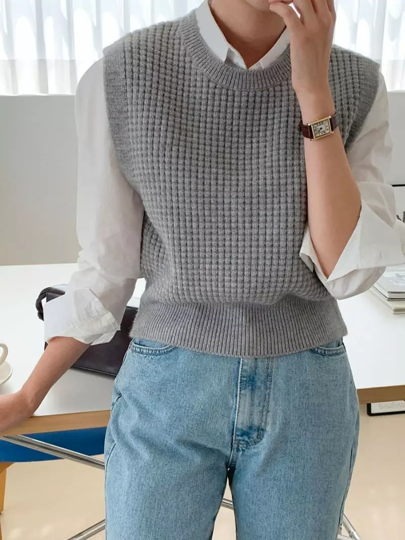 Chemi - Korean Women Fashion - #womensfashion - May Vest Knit - 2