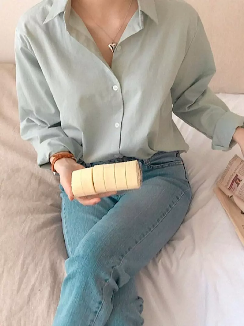 Chemi - Korean Women Fashion - #womensfashion - Vitamin Shirt