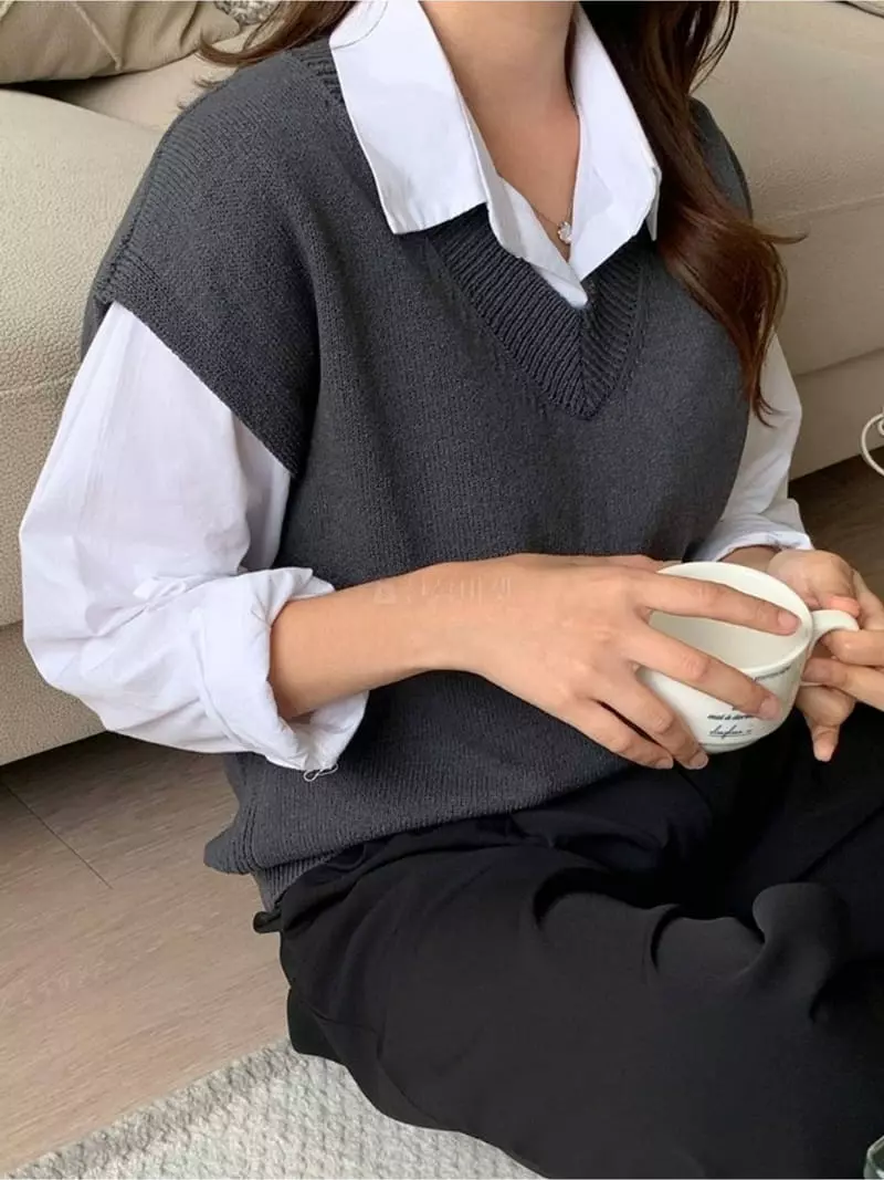 Chemi - Korean Women Fashion - #womensfashion - Puzzle Shirt - 2