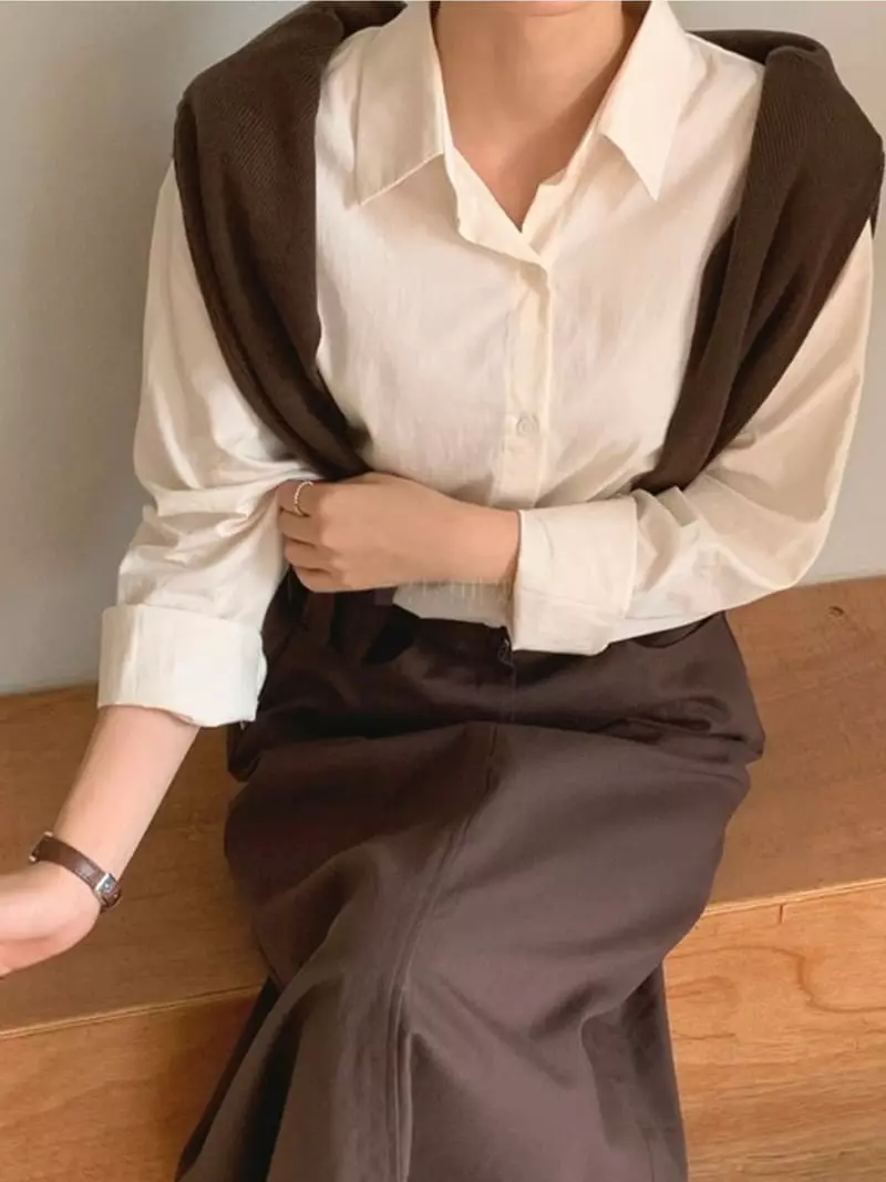 Chemi - Korean Women Fashion - #momslook - Seasnon Shirt - 4