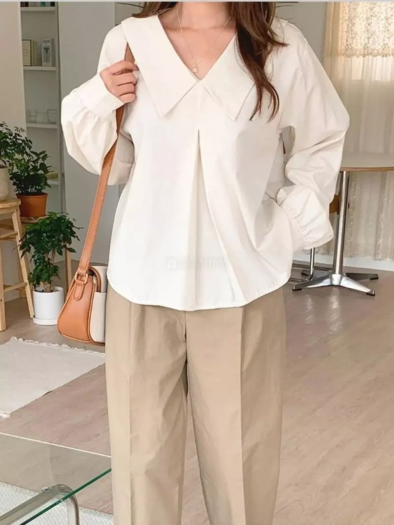 Chemi - Korean Women Fashion - #womensfashion - Bio Blouse shirt