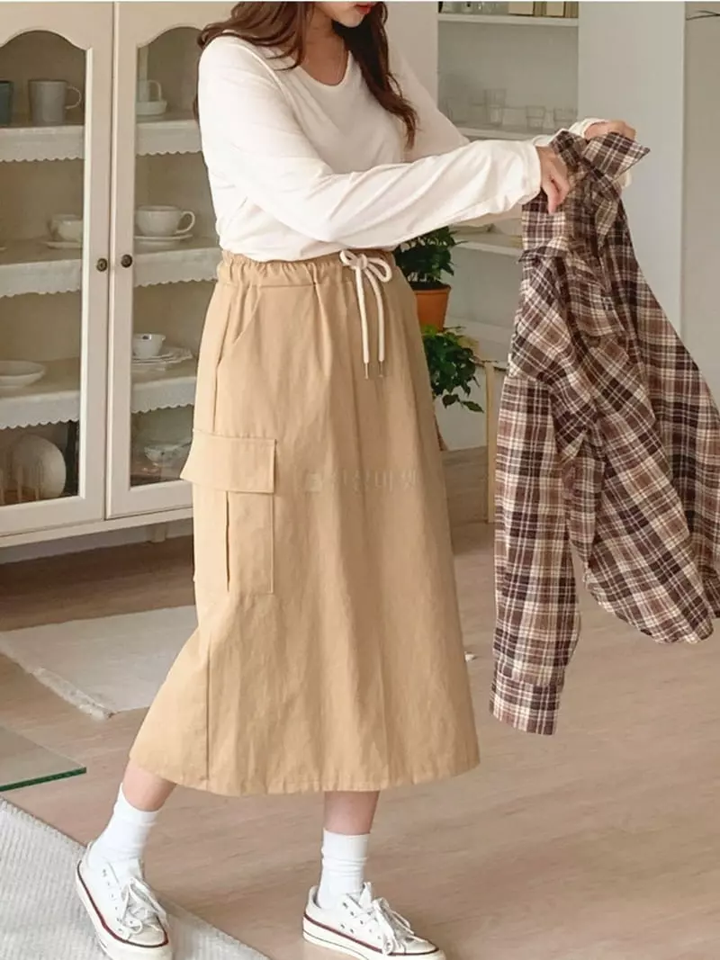 Chemi - Korean Women Fashion - #womensfashion - Bio Number Skirt