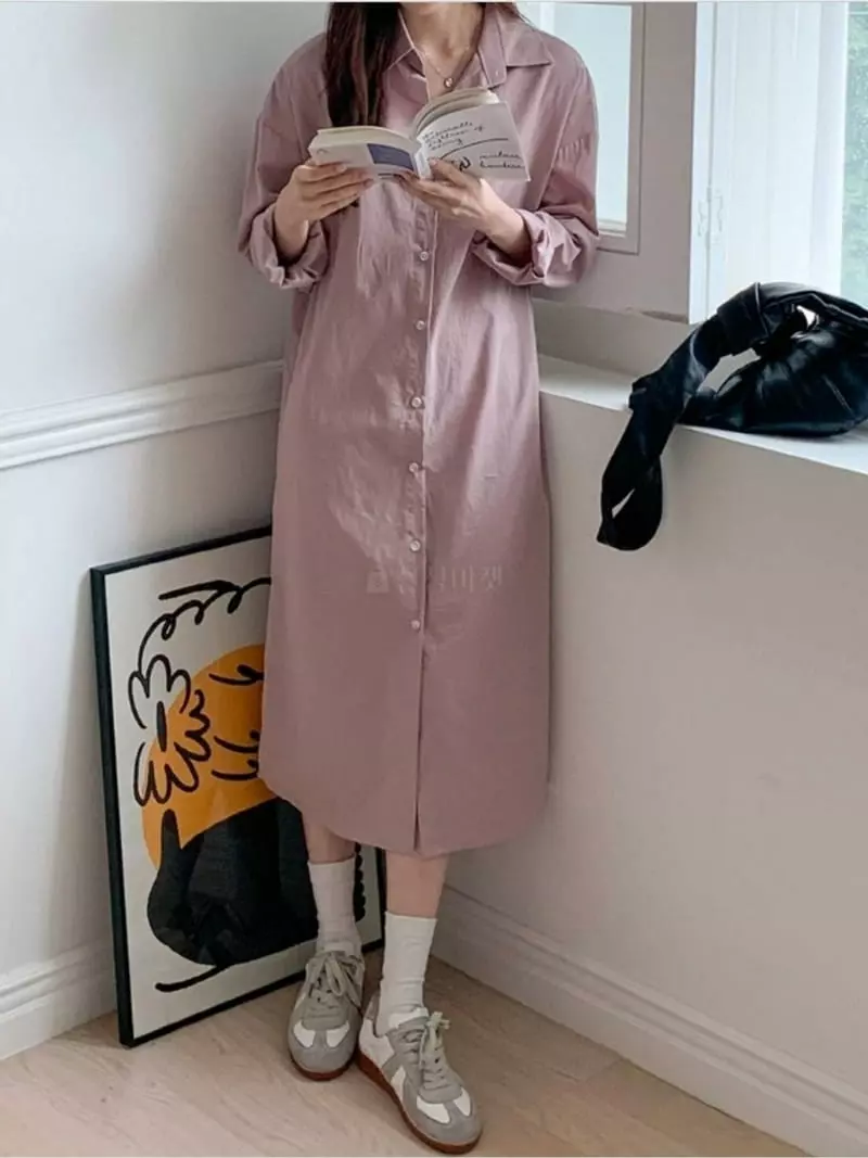 Chemi - Korean Women Fashion - #womensfashion - Bio Shirt One-piece