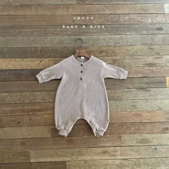 Choco bebe - Korean Baby Fashion - #babyboutique - Waffle Button Bodysuit - 2