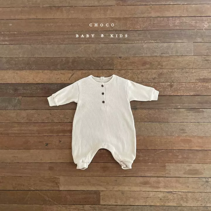 Choco bebe - Korean Baby Fashion - #babyboutiqueclothing - Waffle Button Bodysuit - 3