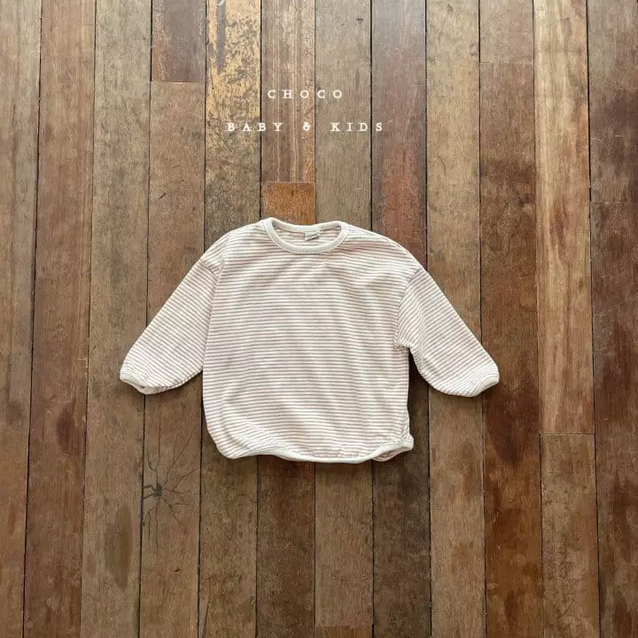 Choco bebe - Korean Baby Fashion - #babygirlfashion - Stripes Piping Tee - 4