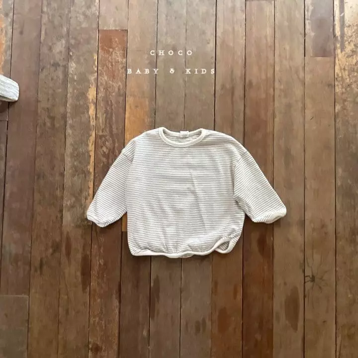 Choco bebe - Korean Baby Fashion - #babyoninstagram - Stripes Piping Tee - 5