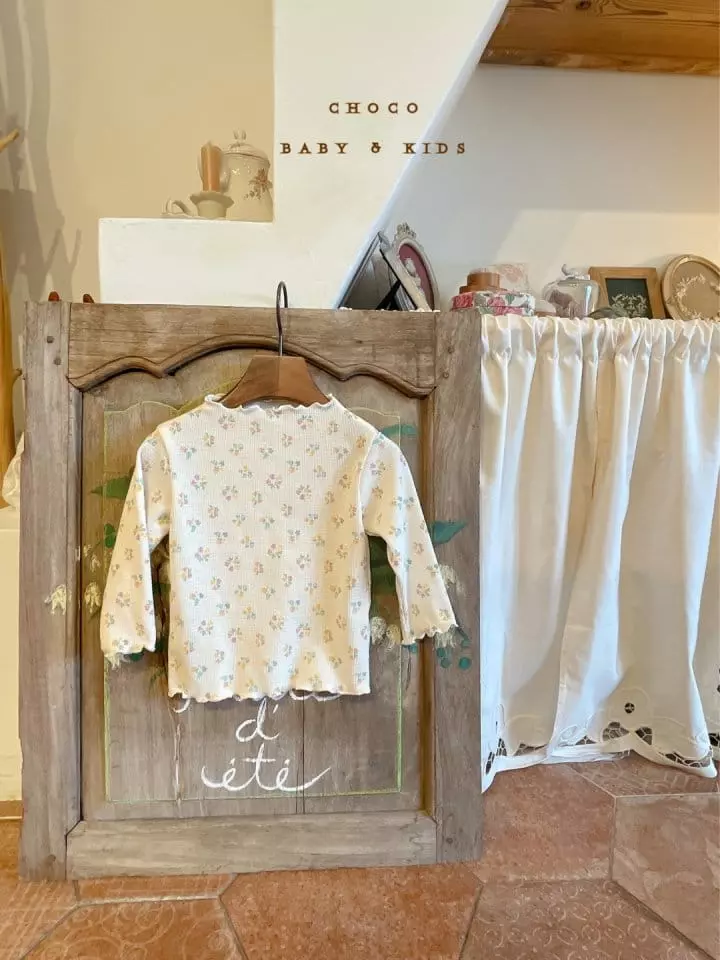 Choco bebe - Korean Children Fashion - #childofig - Waffle Flower Tee