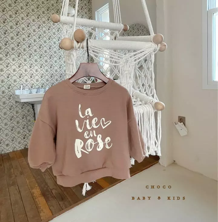 Choco bebe - Korean Children Fashion - #childofig - Rose Sweatshirt - 5