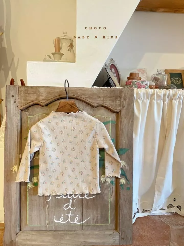 Choco bebe - Korean Children Fashion - #childrensboutique - Waffle Flower Tee - 2