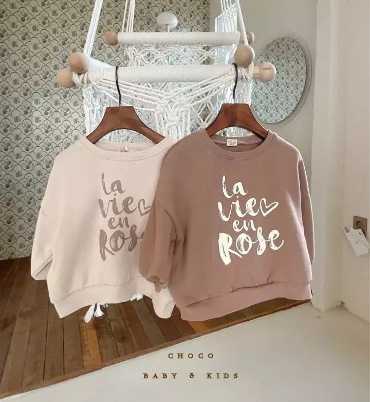 Choco bebe - Korean Children Fashion - #childrensboutique - Rose Sweatshirt - 6