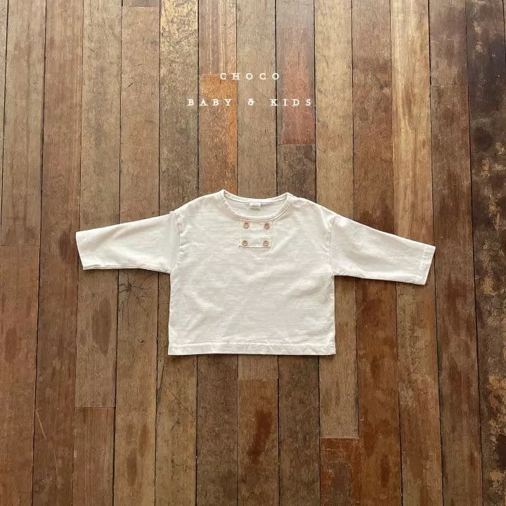 Choco bebe - Korean Children Fashion - #discoveringself - Button Tee - 2