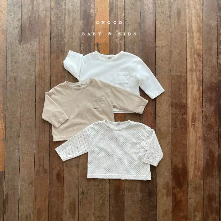 Choco bebe - Korean Children Fashion - #discoveringself - Square Pocket Tee