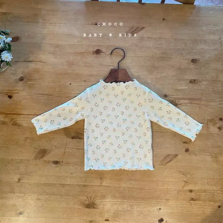 Choco bebe - Korean Children Fashion - #fashionkids - Waffle Flower Tee - 5
