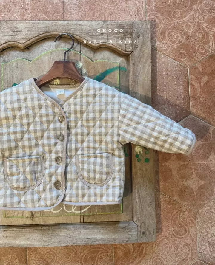 Choco bebe - Korean Children Fashion - #fashionkids - Entic Check Jacket - 3