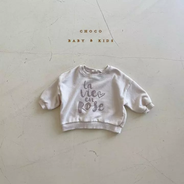 Choco bebe - Korean Children Fashion - #fashionkids - Rose Sweatshirt - 9