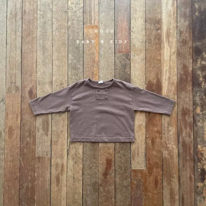 Choco bebe - Korean Children Fashion - #fashionkids - Button Tee - 3