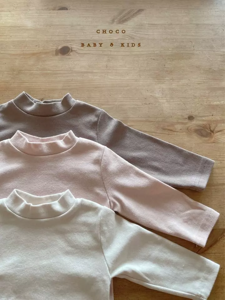 Choco bebe - Korean Children Fashion - #fashionkids - Basic Turtleneck Tee