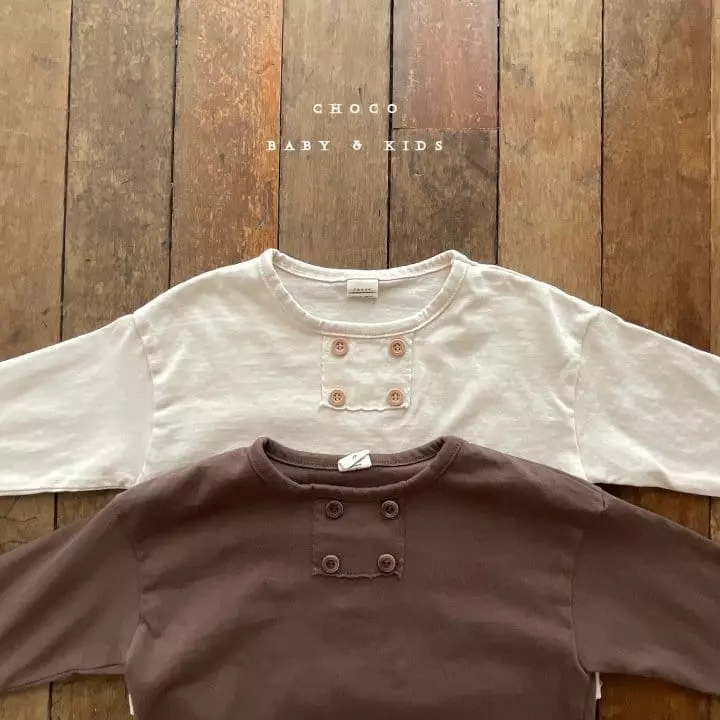 Choco bebe - Korean Children Fashion - #fashionkids - Button Tee - 4