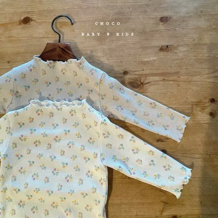 Choco bebe - Korean Children Fashion - #kidsstore - Waffle Flower Tee - 7